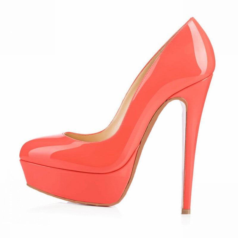 Baotou Round Toe High Heels